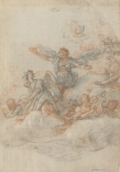 Angels And Putti In The Clouds