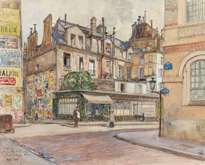 Angle Rue Mabillon Et Rue Clement En 1907 5eme Et 6eme Arrondissements