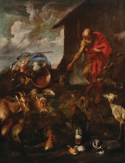Animals Entering Noahs Ark