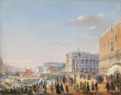 Ankunft Franz Joseph Und Elisabeth In Venedig
