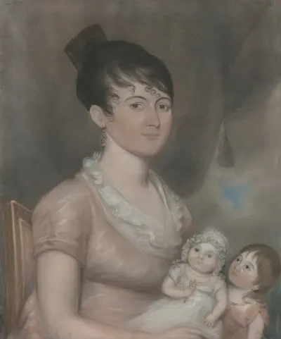 Anna Margaret Blake And Her Two Children