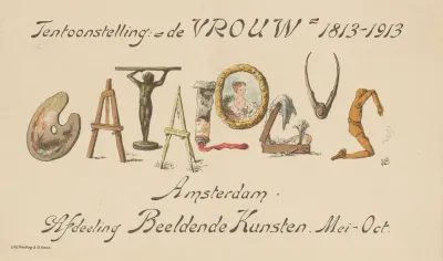 Annoncekaart Van De Tentoonstelling De Vrouw 1813 1913