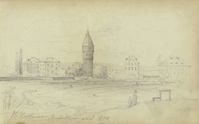 Ansicht Der Bockenheimer Warte In Frankfurt Am Main