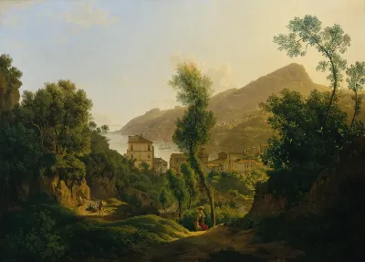 Ansicht Der Stadt Vietri Mit Blick Auf Den Meerbusen Von Salerno