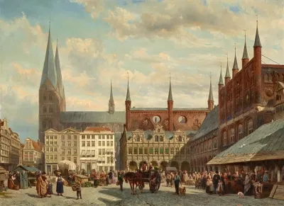 Ansicht Des Lubecker Marktes