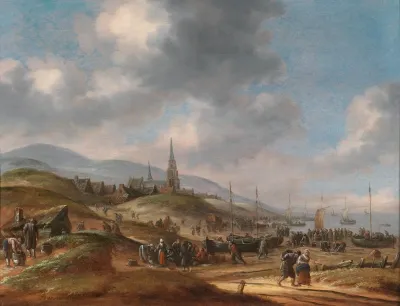 Ansicht Des Strandes Bei Scheveling