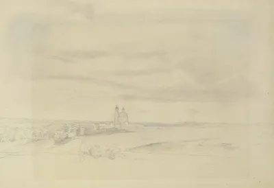 Ansicht Einer In Russland Gelegenen Landschaft Mit Einer Kirche