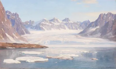 Ansicht Eines Gletschers Spitzbergen