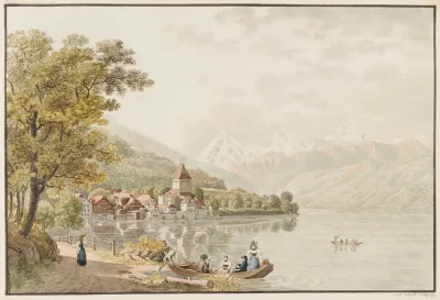 Ansicht Oberhofens Am Thunersee