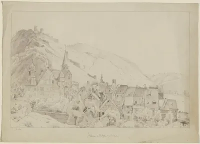 Ansicht Von Alken An Der Mosel