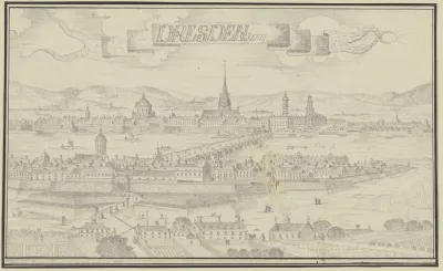 Ansicht Von Dresden Von Osten
