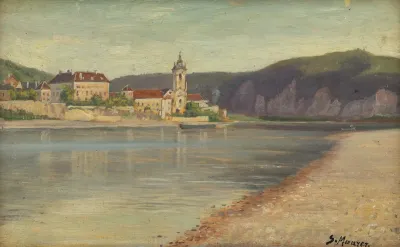 Ansicht Von Durnstein Vom Gegenuberliegenden Donauufer