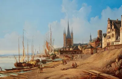 Ansicht Von Koln Mit Blick Auf Gros St Martin
