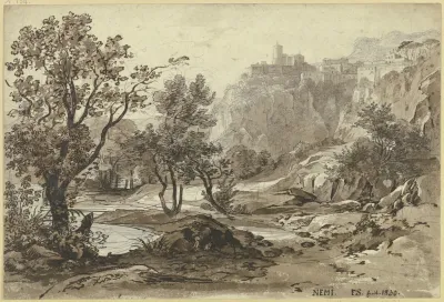 Ansicht Von Nemi Im Vordergrund Der Nemisee 2