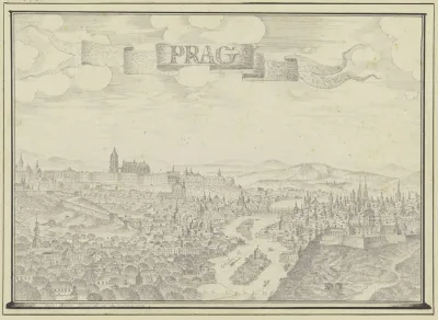 Ansicht Von Prag Mit Der Moldau