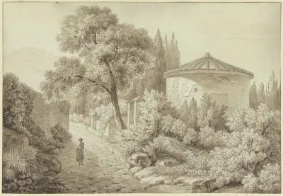 Antiker Tempel An Der Via Appia Bei Ariccia