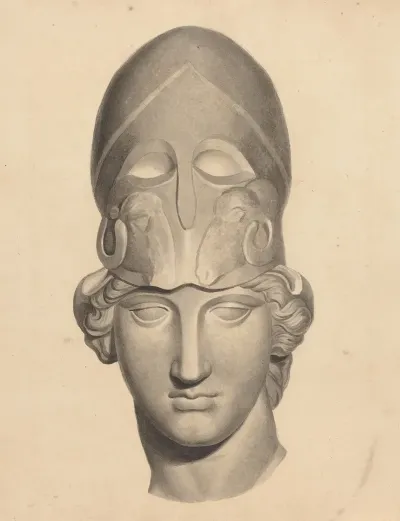 Antique Head With A Helmet