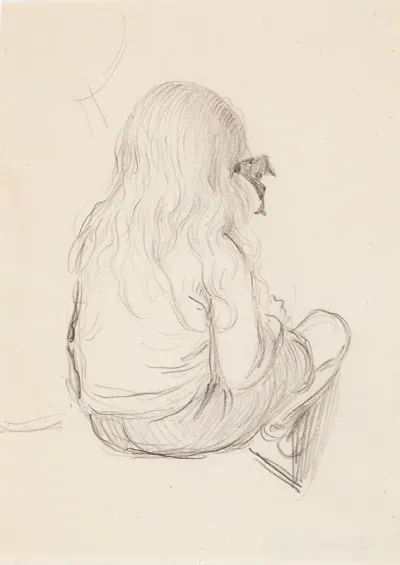 Antti Sitting Seen Diagonally From Behind