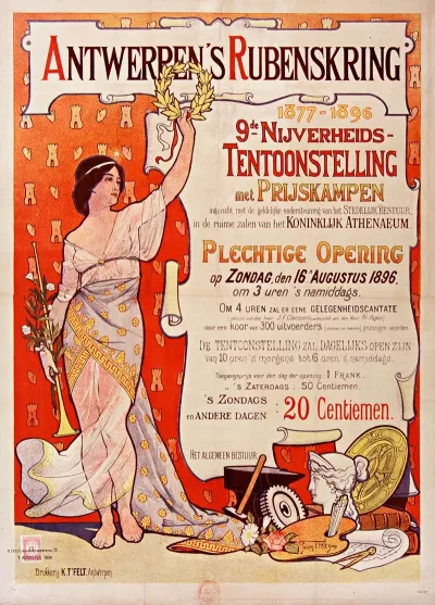 Antwerpems Rubenskring 1877 1896 9de Nijverheids Tentoostelling Met Prijskampen