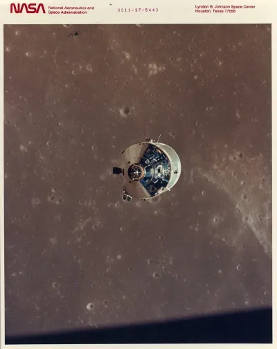 Apollo 11 Command And Service Modules Photographed From The Lunar Module In Orbit