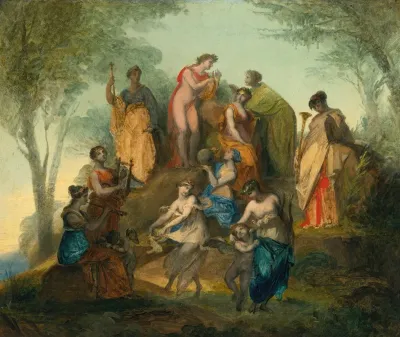 Apollo And The Nine Muses On Mount Parnassus