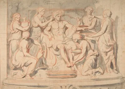 Apollo Bathing Attended By The Nymphs Of Thetis