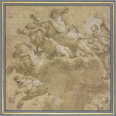 Apollo Mit Rossegespann Gefolgt Von Luna In Starker Unteransicht