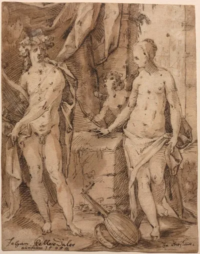 Apollo With Erato And Cupid