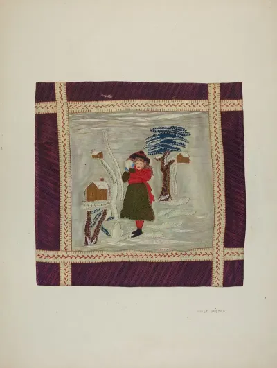 Applique Coverlet Detail 3