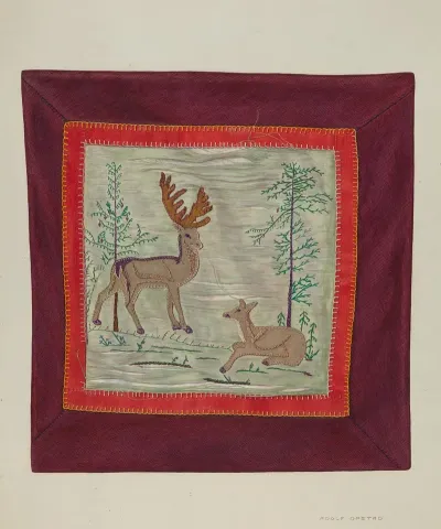 Applique Coverlet Detail 5