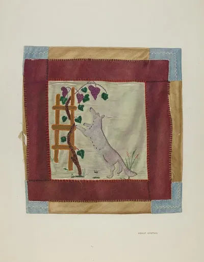 Applique Coverlet Detail 6