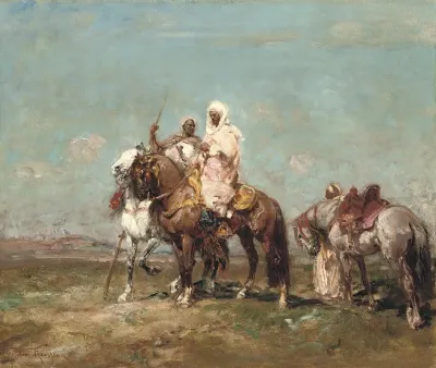 Arab Horsemen In The Desert 2