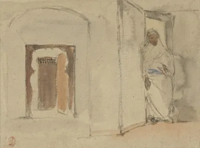 Arab In Front Of His House