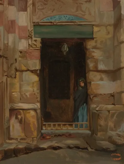 Arab Woman In A Doorway 2