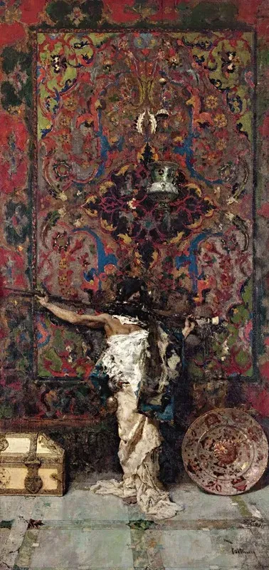 Arabe Delante De Un Tapiz Arab Before A Tapestry
