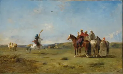 Arabes Chassant Le Faucon
