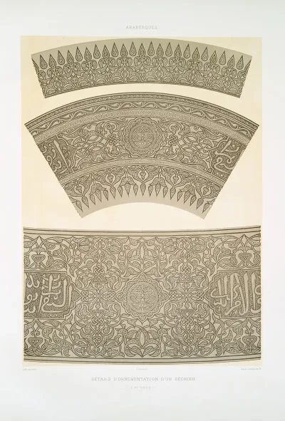 Arabesques Details Dornementation Dun Sedrieh Xve Siecle