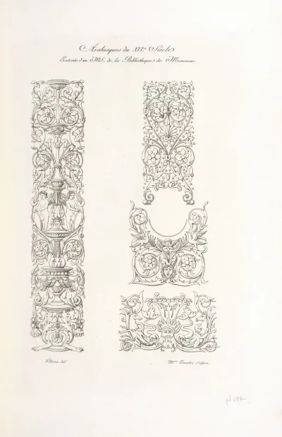 Arabesques Du Xvie Siecle Extraits Dun Ms De La Bibliotheque De Monsieur