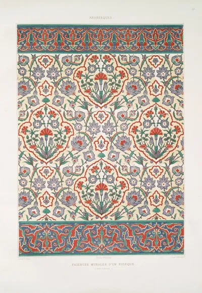 Arabesques Faiences Murales Dun Kiosque Xvie Siecle