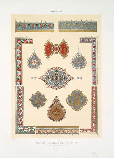 Arabesques Fragments Dornementation Dun Qoran Du Tombeau De Soultan El Ghoury Xvie Siecle 5