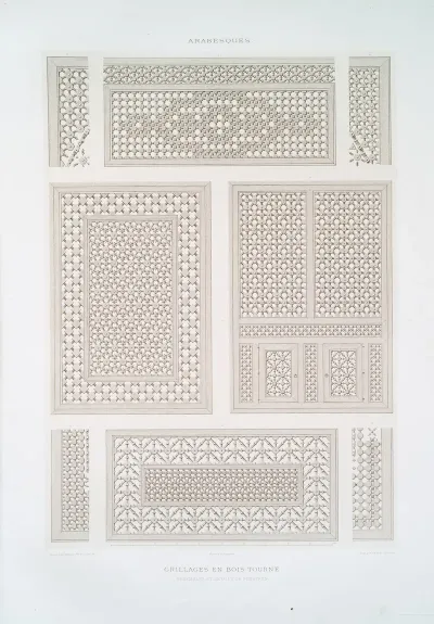 Arabesques Grillages En Bois Tourne Ensembles Et Details De Fenetres