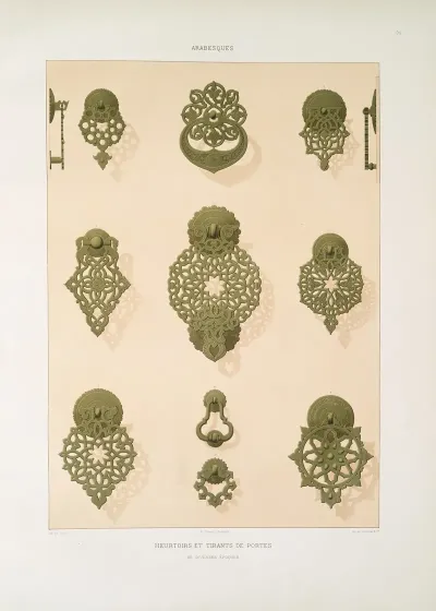 Arabesques Heurtoirs Et Tirants De Portes De Diverses Epoques