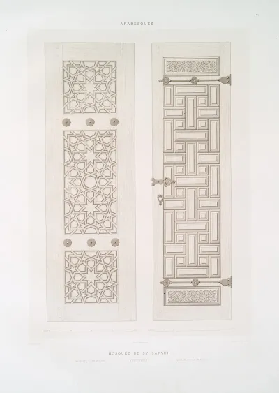 Arabesques Mosquee De Sy Saryeh Ventail Dun Volet Ventail Dune Armoire Xvie Siecle