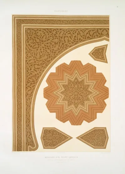 Arabesques Mosquee Del Nesfy Qeycoun Details Dornementation Du Mimbar Xive Siecle 1