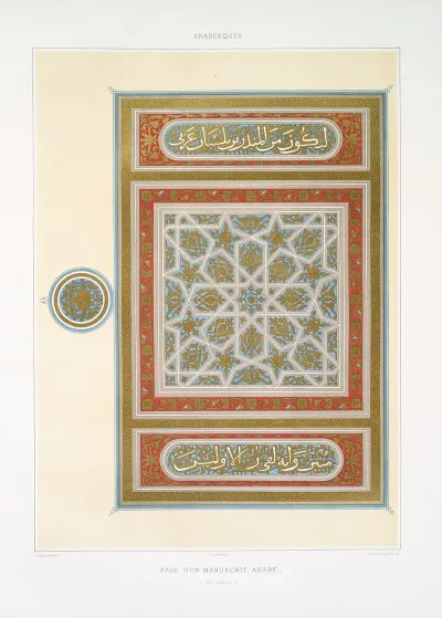 Arabesques Page Dun Manuscrit Arabe Xvie Siecle