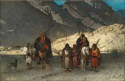 Arabian Sheikhs In The Mountains