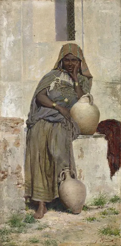 Arabian Woman At A Fountain