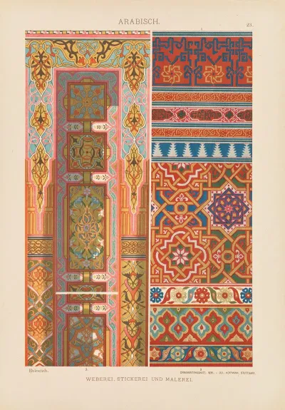 Arabisch Weberei Stickerei Und Malerei
