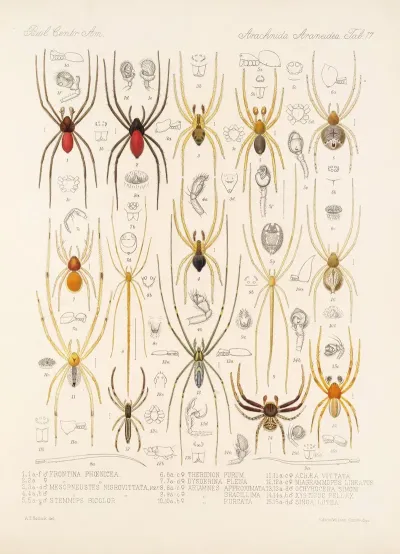 Arachnida Araneidea Pl 17
