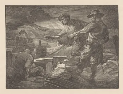 Arbeiders Die Aan Een Touw Trekken